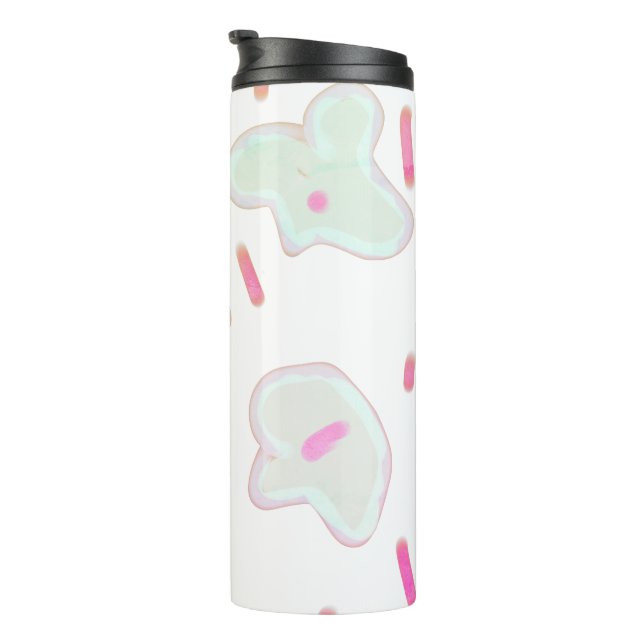 EINFACHE MINIMAL MODERNE MONOGRAM ELEGANT STIL CHI THERMOSBECHER (Nach rechts gedreht)