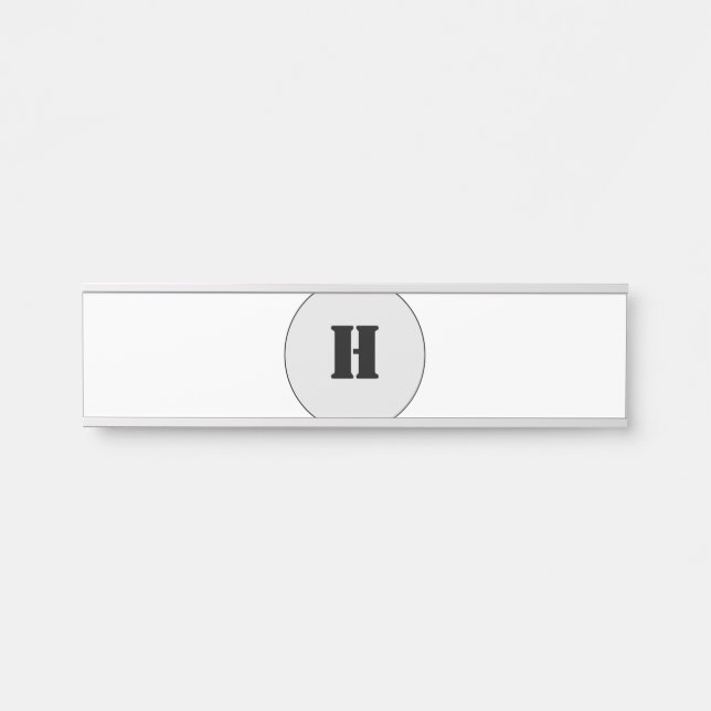 EINFACHE MINIMAL MODERNE MONOGRAM ELEGANT STIL CHI TÜRSCHILD (Vorderseite )