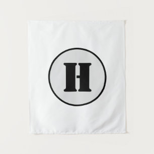 EINFACHE MINIMAL MODERNE MONOGRAM ELEGANT STIL CHI WANDTEPPICH