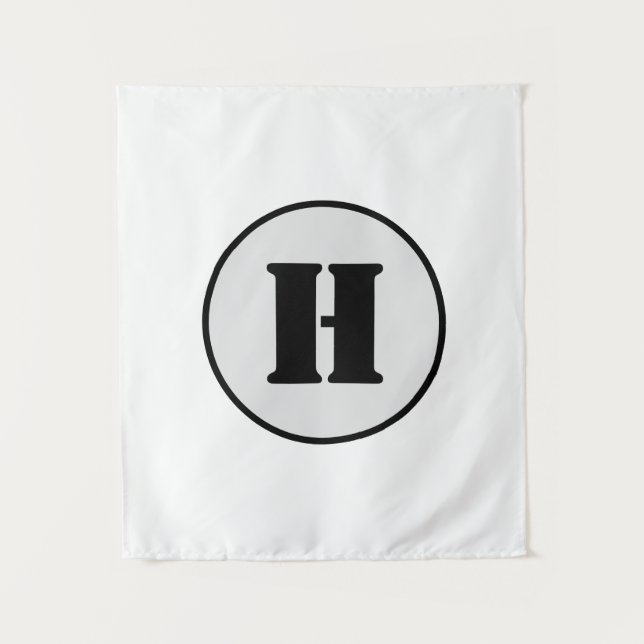 EINFACHE MINIMAL MODERNE MONOGRAM ELEGANT STIL CHI WANDTEPPICH (Vorderseite)