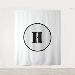 EINFACHE MINIMAL MODERNE MONOGRAM ELEGANT STIL CHI WANDTEPPICH
