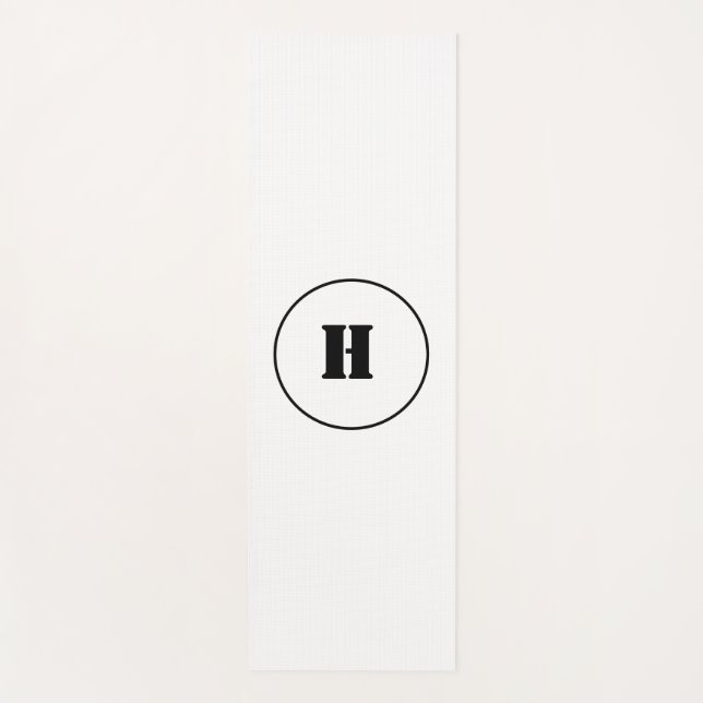 EINFACHE MINIMAL MODERNE MONOGRAM ELEGANT STIL CHI YOGAMATTE (Vorderseite)