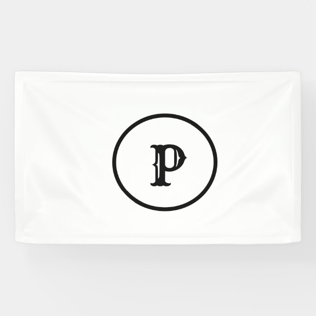 EINFACHE MINIMAL MODERNE MONOGRAM ELEGANTE STILTAS BANNER (Horizontal)