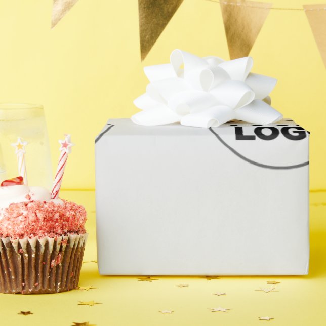 EINFACHE MINIMAL MODERNE MONOGRAM ELEGANTE STILTAS GESCHENKPAPIER (Geburtstagsparty)