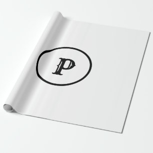 EINFACHE MINIMAL MODERNE MONOGRAM ELEGANTE STILTAS GESCHENKPAPIER