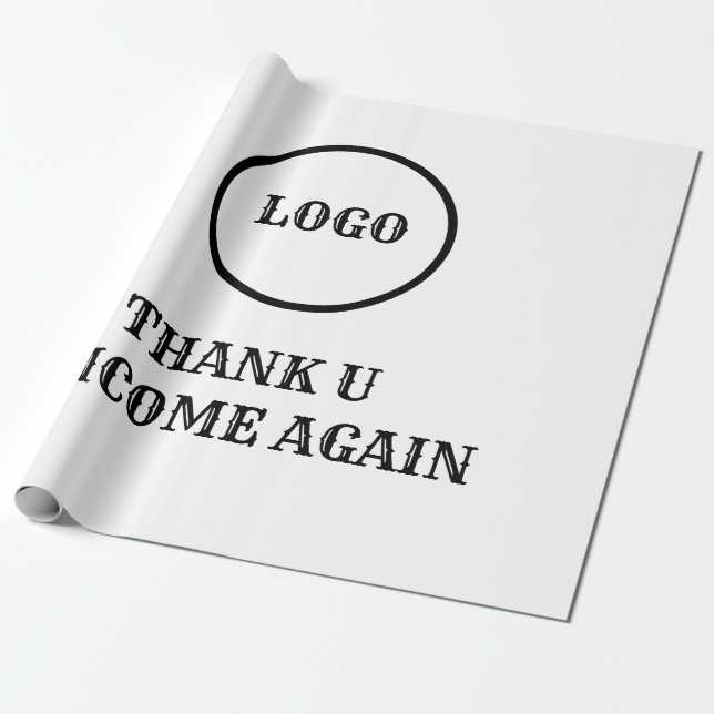 EINFACHE MINIMAL MODERNE MONOGRAM ELEGANTE STILTAS GESCHENKPAPIER (Ungerollt)