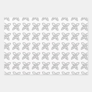 EINFACHE MINIMAL MODERNE MONOGRAM ELEGANTE STILTAS GESCHENKPAPIER SET