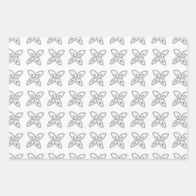 EINFACHE MINIMAL MODERNE MONOGRAM ELEGANTE STILTAS GESCHENKPAPIER SET (Vorderseite)