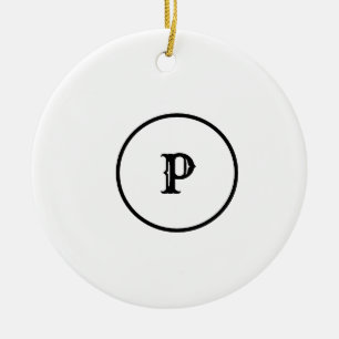 EINFACHE MINIMAL MODERNE MONOGRAM ELEGANTE STILTAS KERAMIK ORNAMENT