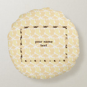 EINFACHE MINIMAL MODERNE MONOGRAM ELEGANTE STILTAS RUNDES KISSEN