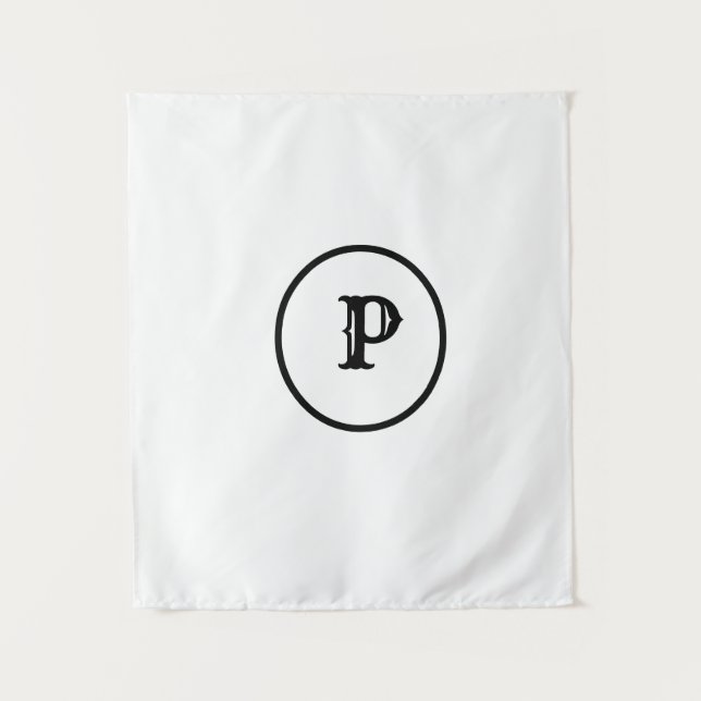 EINFACHE MINIMAL MODERNE MONOGRAM ELEGANTE STILTAS WANDTEPPICH (Vorderseite)