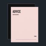 Einfache Minimal-Pink-Typografie-Hochzeitsratenkar Hinweiskarte<br><div class="desc">Personalisieren Sie den benutzerdefinierten Text oben. Weitere Koordinierungsaufgaben finden Sie in unserer Sammlung "Simple & Minimal Typografy Wedding Suite". ***BITTE BEACHTEN SIE: ALLE WORTE, TEXT UND HINTERGRUNDFARBE SIND ERFORDERLICH. Sie können alle Wörter ändern und auch die Textfarbe ändern. Bei Elementen mit farbigem Hintergrund können Sie auch die Farbe so ändern,...</div>