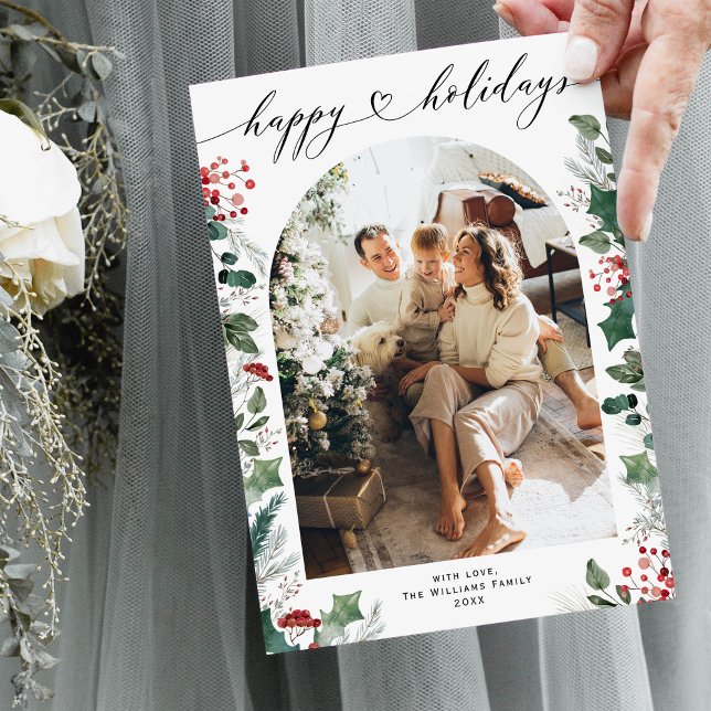 Einfache Minimal Single Foto Familie Feiertagskarte (Von Creator hochgeladen)