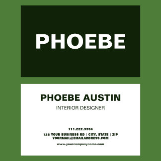 Einfache Minimal Stilvolle Trendwald Grün Visitenkarte