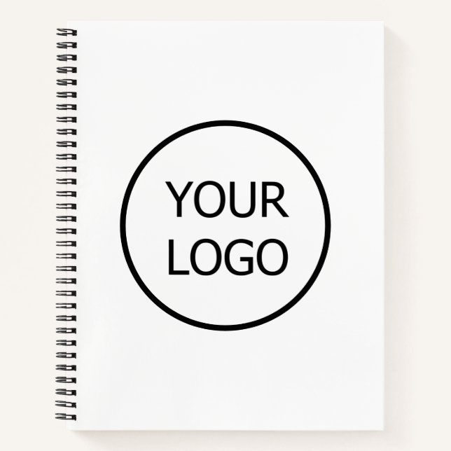 EINFACHE MINIMAL-TEXT-LOGO HIER CUSTOM    LOGONOTE NOTIZBUCH (Vorderseite)