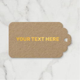 EINFACHE MINIMAL-TEXT-STIL BROWN GOLD FOIL-GIFT GESCHENKANHÄNGER