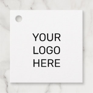 EINFACHE MINIMAL TEXT STYLE BUSINESS LOGO FOIL FAV GESCHENKANHÄNGER