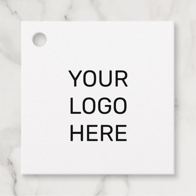 EINFACHE MINIMAL TEXT STYLE BUSINESS LOGO FOIL FAV GESCHENKANHÄNGER (Vorderseite)