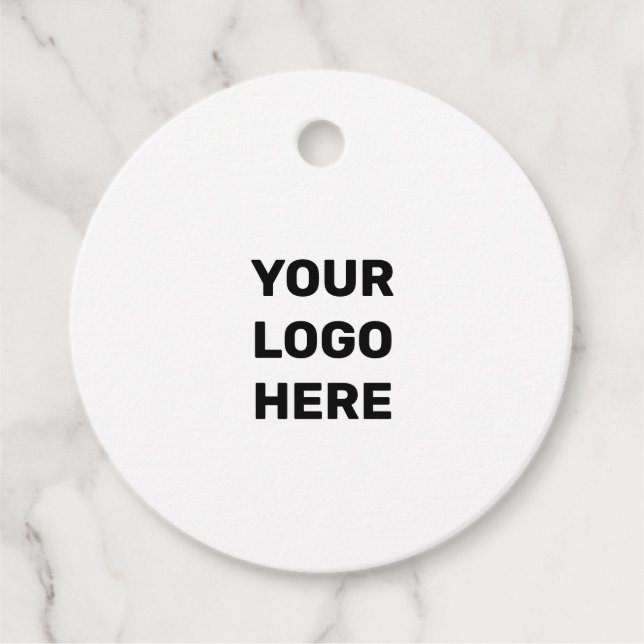 EINFACHE MINIMAL TEXT STYLE BUSINESS LOGO FOIL FAV GESCHENKANHÄNGER (Vorderseite)