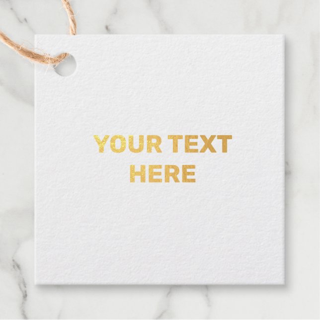 EINFACHE MINIMAL TEXT STYLE GOLF FOIL GIFT TABELLE GESCHENKANHÄNGER (Vorderseite)