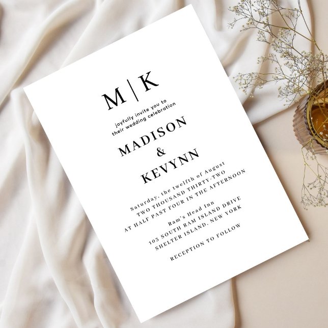 Einfache Minimal und Chic | Hochzeit Einladung (Von Creator hochgeladen)