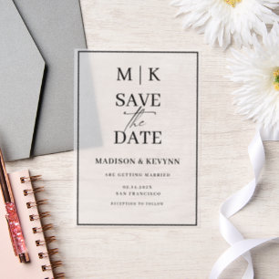 Einfache Minimal und Chic Hochzeitstag speichern