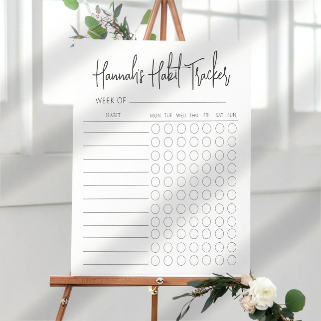 Einfache Minimal Weekly Habit Tracker Notizblock (Von Creator hochgeladen)