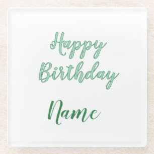 einfache minimale Alles Gute zum Geburtstag füge D Glasuntersetzer