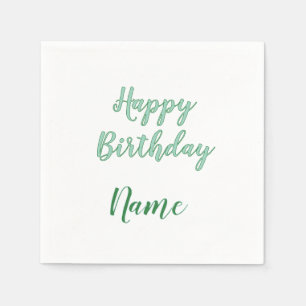 einfache minimale Alles Gute zum Geburtstag füge D Serviette