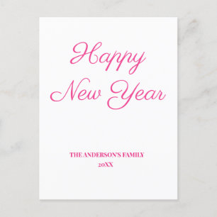 Einfache minimale Aufnahme des Textes im neuen Jah Postkarte