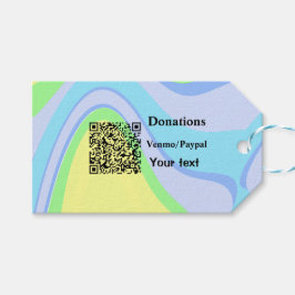 Einfache minimale Barcode Spenden venmo paypal Geschenkanhänger