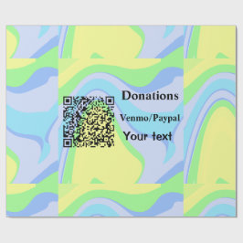 Einfache minimale Barcode Spenden venmo paypal Geschenkpapier