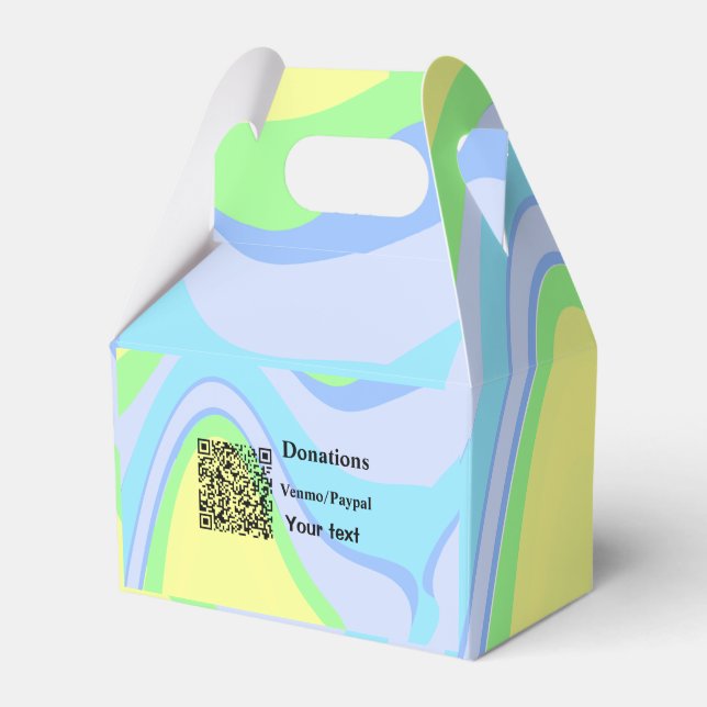 Einfache minimale Barcode Spenden venmo paypal Geschenkschachtel (Vorderseite)
