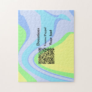 Einfache minimale Barcode Spenden venmo paypal Puzzle