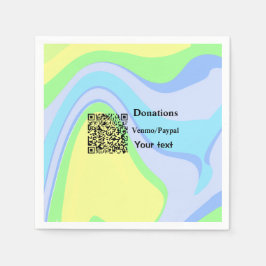 Einfache minimale Barcode Spenden venmo paypal Serviette