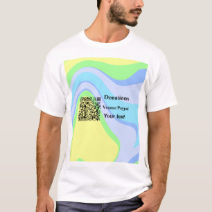 Einfache minimale Barcode Spenden venmo paypal T-Shirt