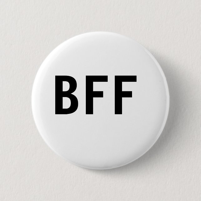Einfache minimale BESTE FREUNDIN beste Freunde Fam Button (Vorderseite)