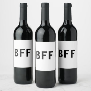 Einfache minimale BESTE FREUNDIN beste Freunde Fam Weinetikett