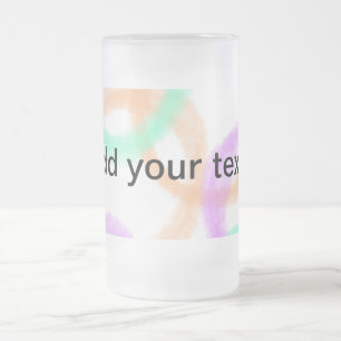 Einfache minimale bunte Wasserfarbe-Kreisbälle t Mattglas Bierglas