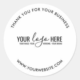 Einfache minimale, elegante Logo für das Unternehm Runder Aufkleber