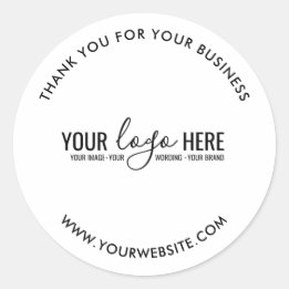 Einfache minimale, elegante Logo für das Unternehm Runder Aufkleber