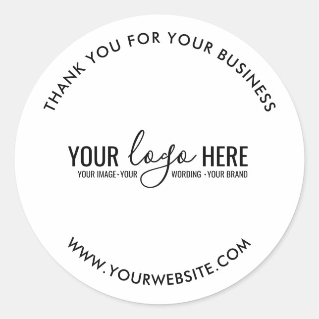 Einfache minimale, elegante Logo für das Unternehm Runder Aufkleber (Vorderseite)