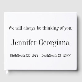 Einfache, minimale Erinnerungen Gästebuch