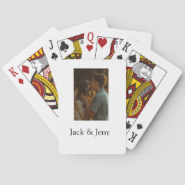 Einfache, minimale Farbkombination Foto-Text Spielkarten