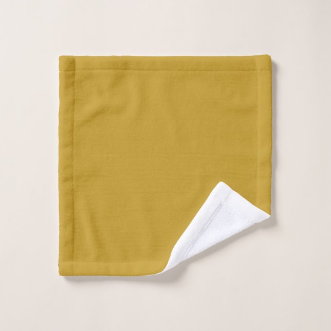 einfache minimale feste Farbe custom Senfgold  Waschlappen (Waschlappen)
