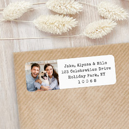 Einfache minimale Foto Schwarz-Weiß-Rücksendeadres