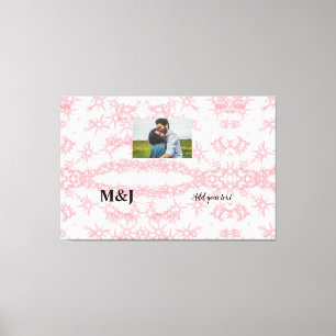 einfache minimale Fügen Sie Ihr Namensfoto Monogra Leinwanddruck