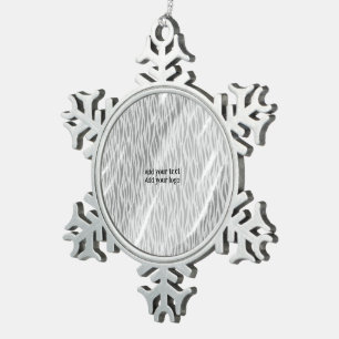 einfache minimale fügen Sie Ihren Namen Braut Ehe Schneeflocken Zinn-Ornament
