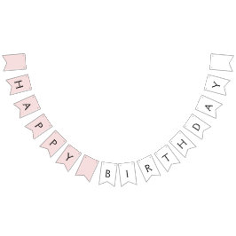 einfache minimale glückliche Geburtstagsfeier CUST Wimpelkette