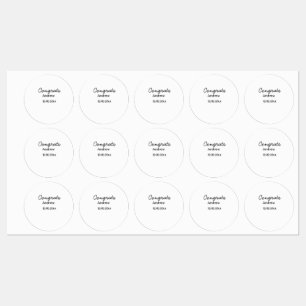 Einfache minimale Glückwunsch geben das Jahr an, i Etiketten